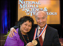  Cathy with her brother, Dr. Alfred Cho, at the White House 